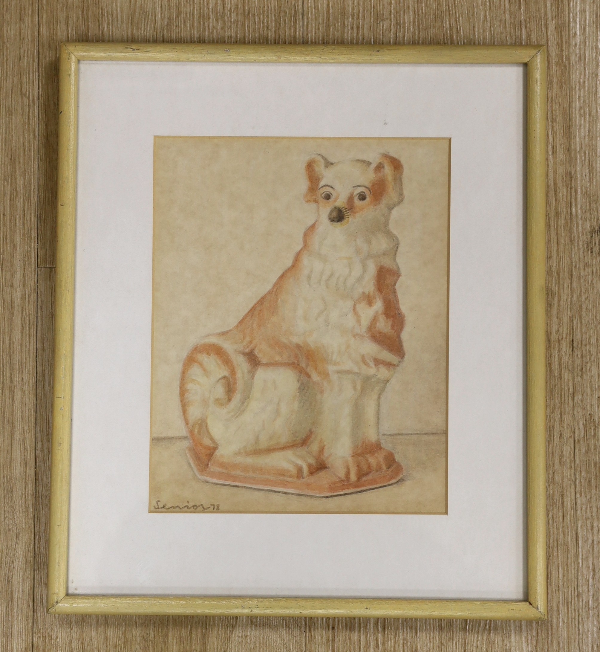 Bryan Senior (British b.1935), acrylic on paper, 'China Dog 1978', signed and dated '78, 25 x 19cm